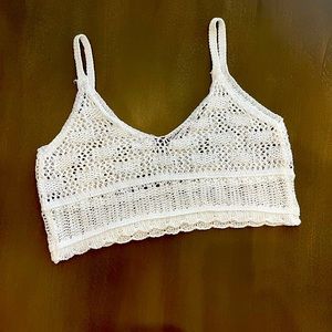 SHEIN Crocheted Coverup Crop Top